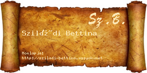 Sziládi Bettina névjegykártya