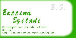 bettina sziladi business card